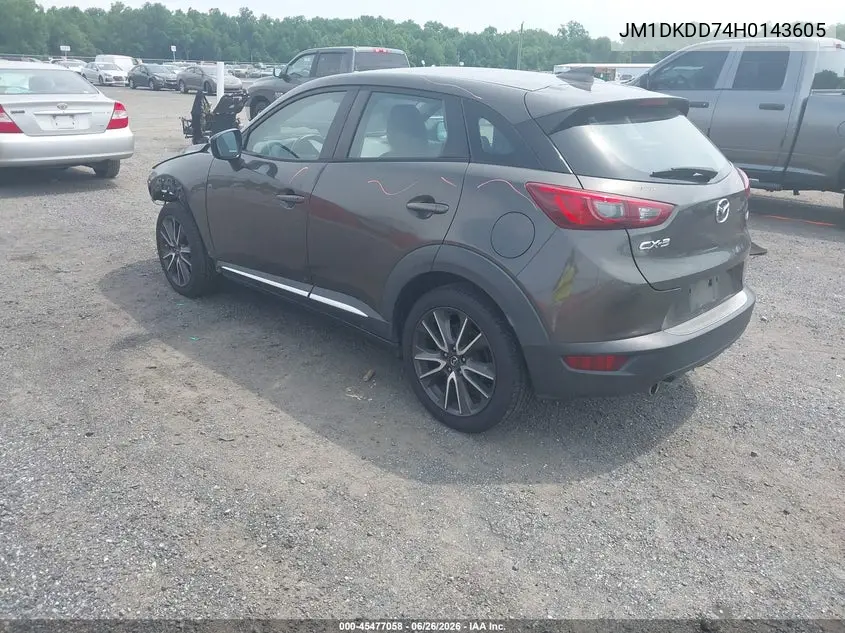 2017 Mazda Cx-3 Grand Touring VIN: JM1DKDD74H0143605 Lot: 45477058