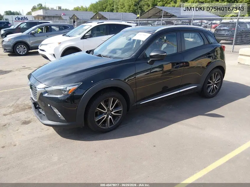 2017 Mazda Cx-3 Grand Touring VIN: JM1DKFD75H0167343 Lot: 45479017