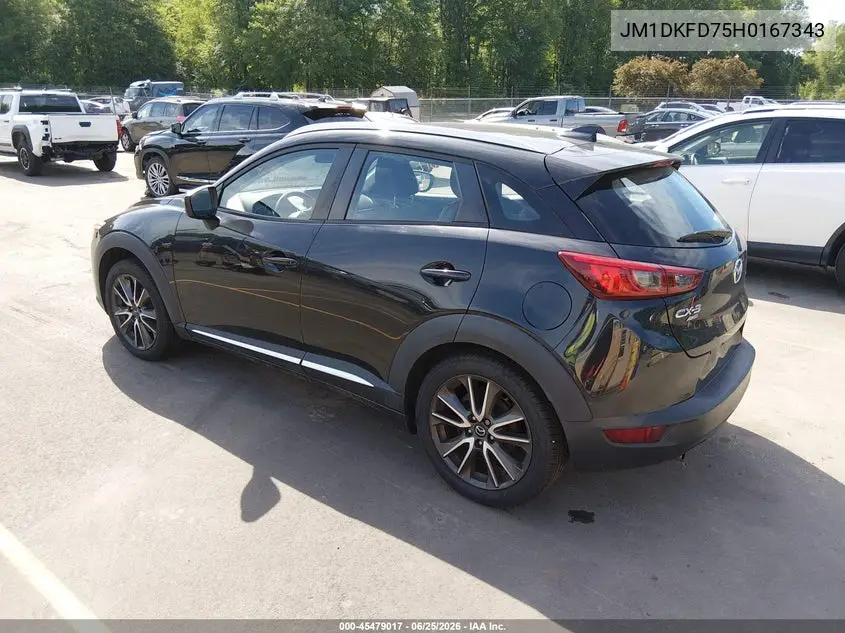 2017 Mazda Cx-3 Grand Touring VIN: JM1DKFD75H0167343 Lot: 45479017