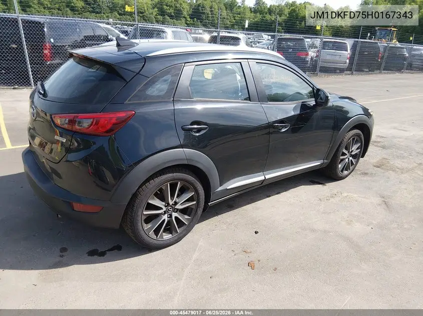 2017 Mazda Cx-3 Grand Touring VIN: JM1DKFD75H0167343 Lot: 45479017