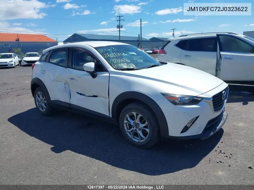 2018 Mazda Cx-3 Gs VIN: JM1DKFC72J0323622 Lot: 12617397