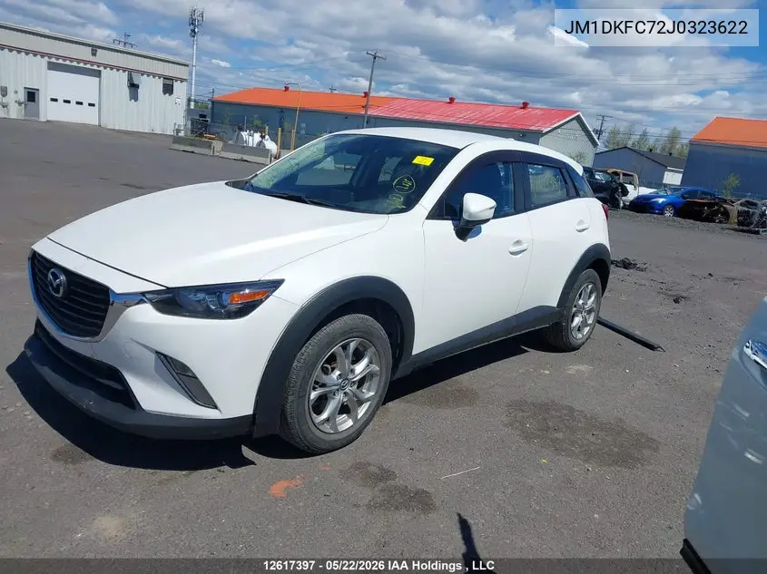 2018 Mazda Cx-3 Gs VIN: JM1DKFC72J0323622 Lot: 12617397