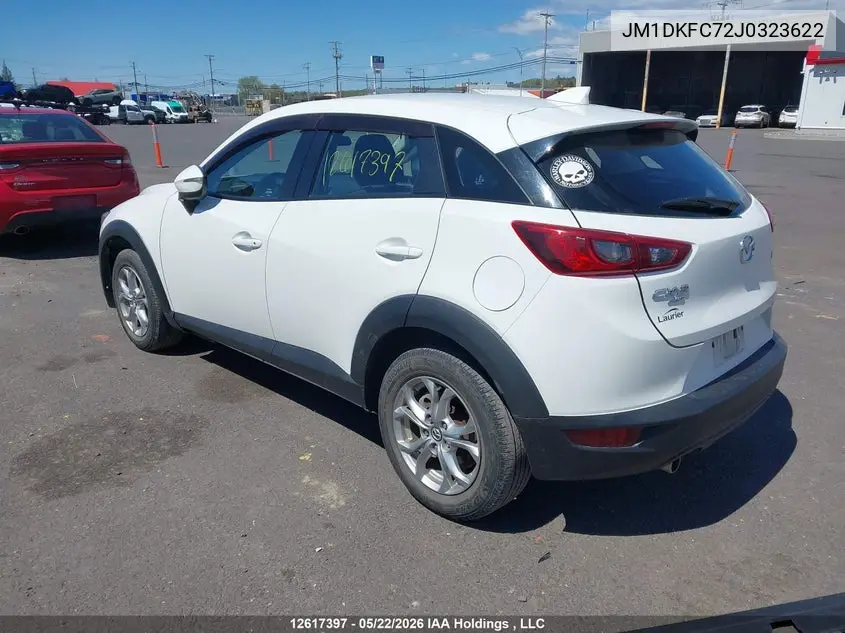 2018 Mazda Cx-3 Gs VIN: JM1DKFC72J0323622 Lot: 12617397