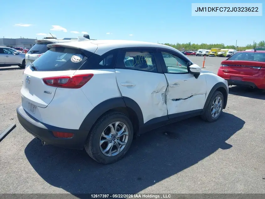 2018 Mazda Cx-3 Gs VIN: JM1DKFC72J0323622 Lot: 12617397