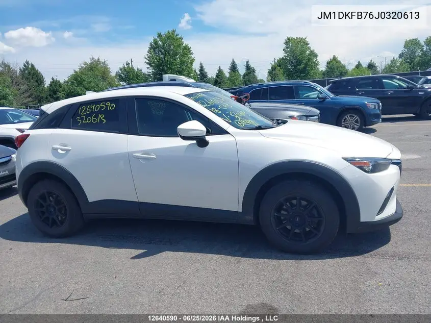 2018 Mazda Cx-3 VIN: JM1DKFB76J0320613 Lot: 12640590
