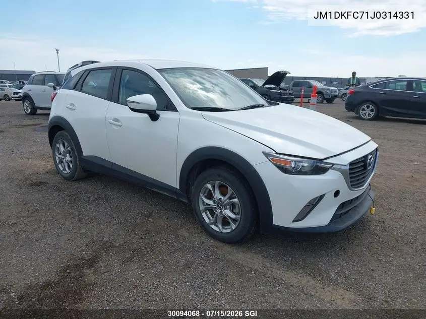 2018 Mazda Cx-3 Touring VIN: JM1DKFC71J0314331 Lot: 30094068