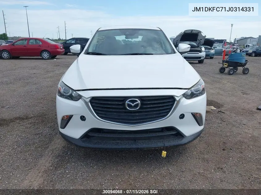 2018 Mazda Cx-3 Touring VIN: JM1DKFC71J0314331 Lot: 30094068
