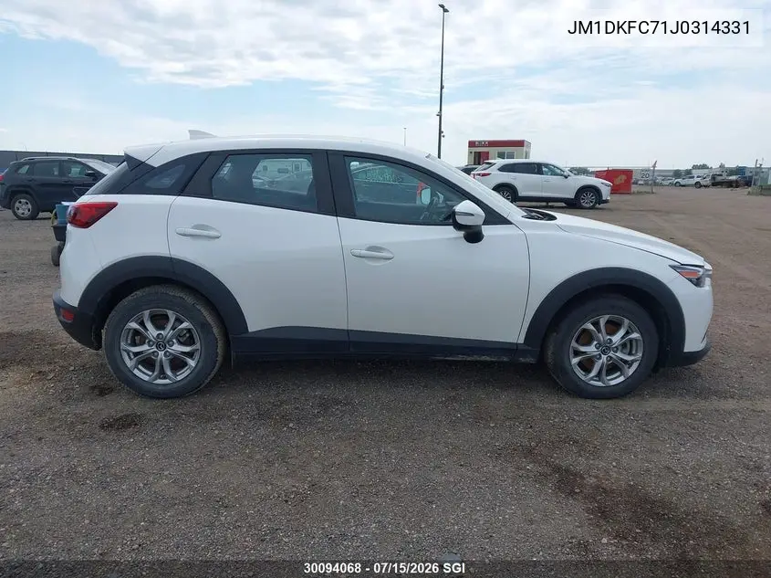 2018 Mazda Cx-3 Touring VIN: JM1DKFC71J0314331 Lot: 30094068