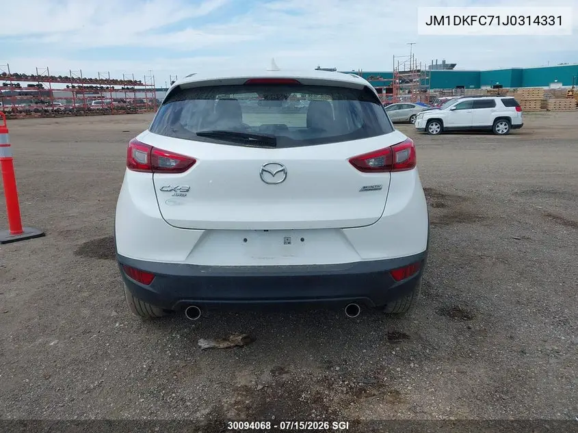 2018 Mazda Cx-3 Touring VIN: JM1DKFC71J0314331 Lot: 30094068