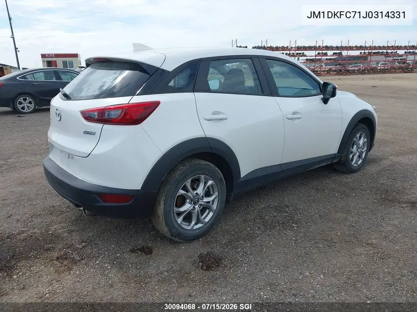 2018 Mazda Cx-3 Touring VIN: JM1DKFC71J0314331 Lot: 30094068