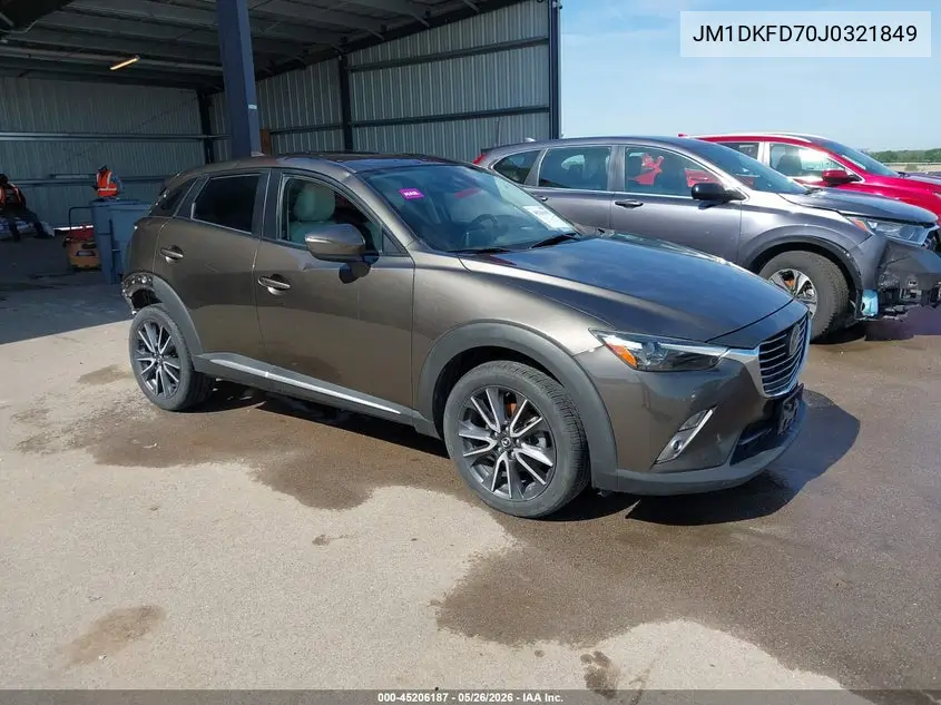 2018 Mazda Cx-3 Grand Touring VIN: JM1DKFD70J0321849 Lot: 45206187