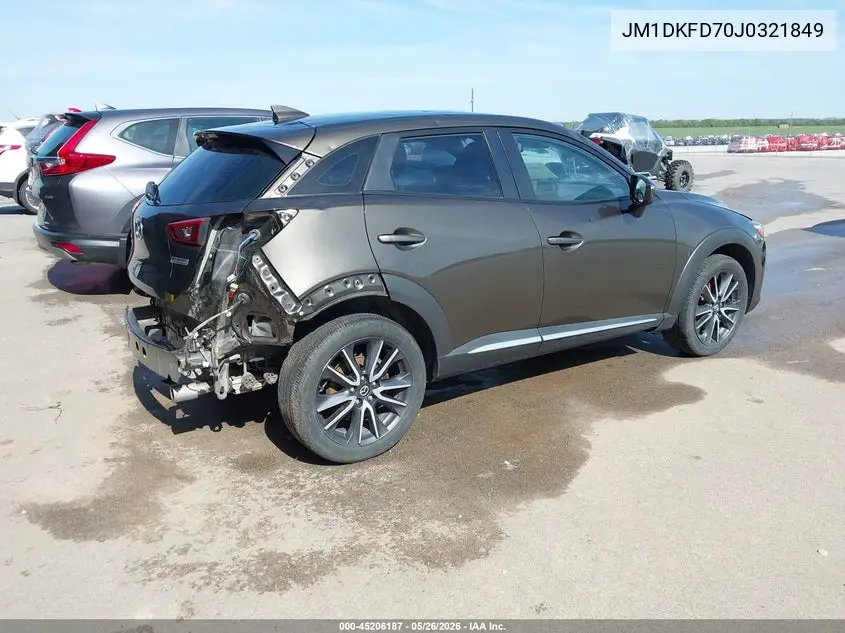 2018 Mazda Cx-3 Grand Touring VIN: JM1DKFD70J0321849 Lot: 45206187