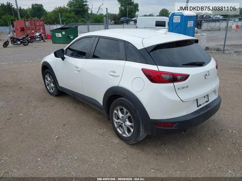 2018 Mazda Cx-3 Sport VIN: JM1DKDB75J0331106 Lot: 45291256