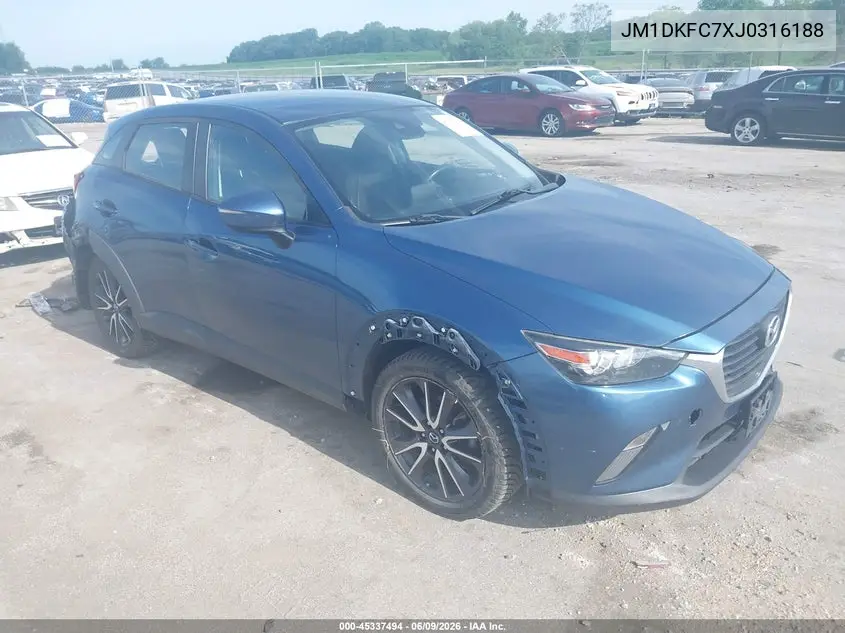 2018 Mazda Cx-3 Touring VIN: JM1DKFC7XJ0316188 Lot: 45337494