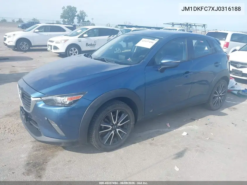 2018 Mazda Cx-3 Touring VIN: JM1DKFC7XJ0316188 Lot: 45337494
