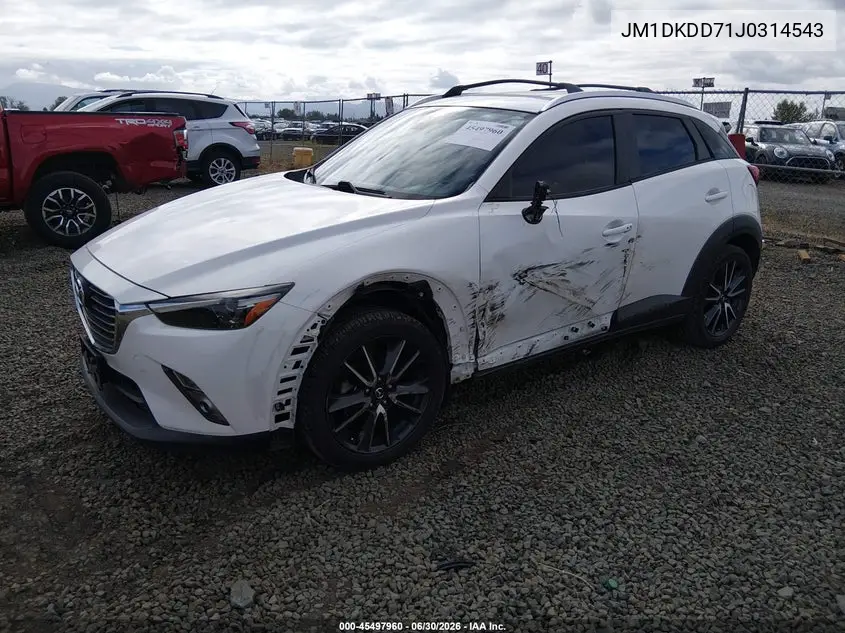 2018 Mazda Cx-3 Grand Touring VIN: JM1DKDD71J0314543 Lot: 45497960