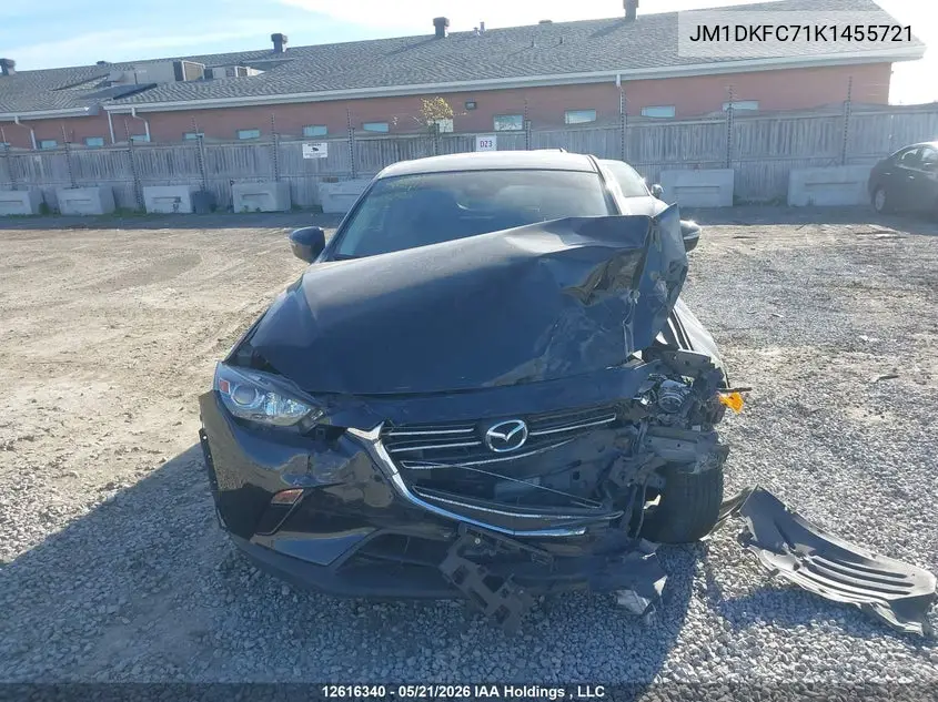 2019 Mazda Cx-3 VIN: JM1DKFC71K1455721 Lot: 12616340