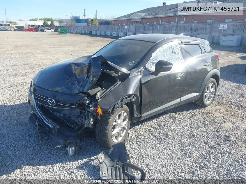 2019 Mazda Cx-3 VIN: JM1DKFC71K1455721 Lot: 12616340
