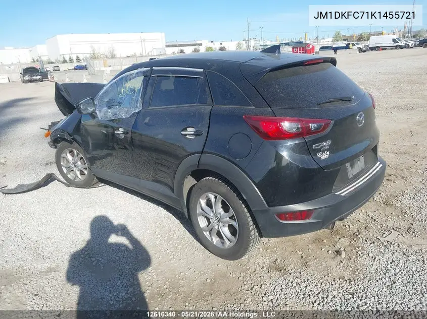 2019 Mazda Cx-3 VIN: JM1DKFC71K1455721 Lot: 12616340