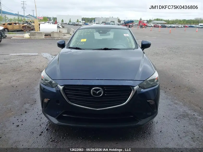 2019 Mazda Cx-3 Touring VIN: JM1DKFC75K0436806 Lot: 12622563