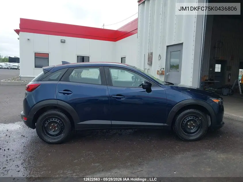 2019 Mazda Cx-3 Touring VIN: JM1DKFC75K0436806 Lot: 12622563
