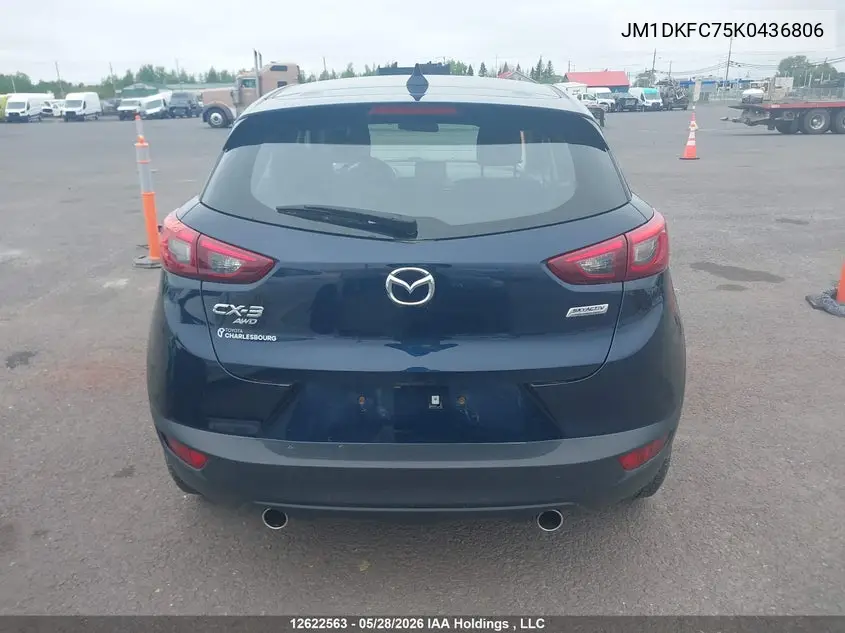 2019 Mazda Cx-3 Touring VIN: JM1DKFC75K0436806 Lot: 12622563