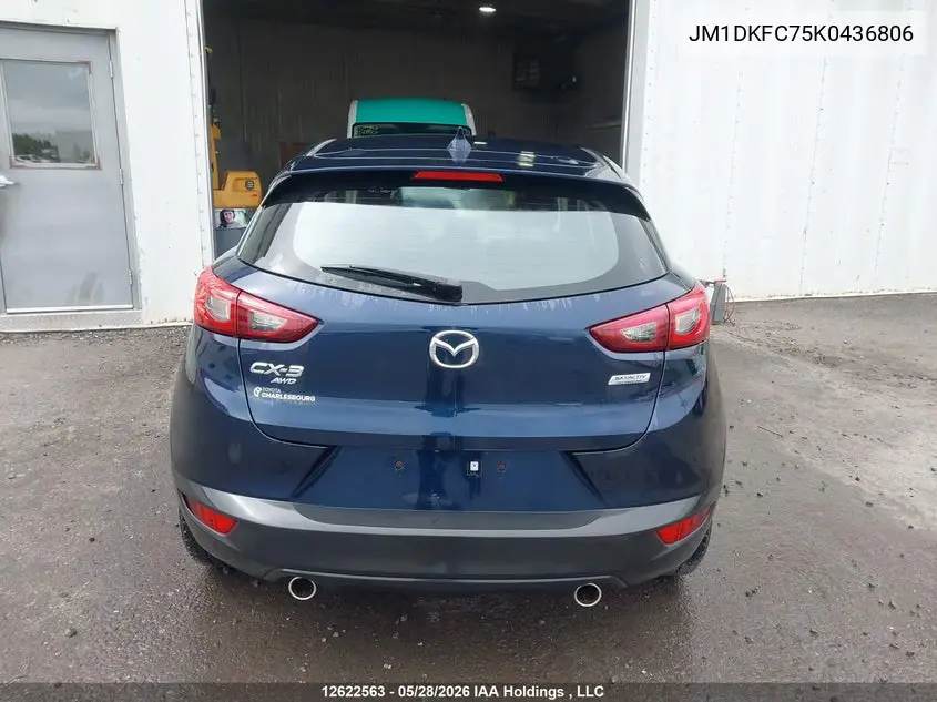 2019 Mazda Cx-3 Touring VIN: JM1DKFC75K0436806 Lot: 12622563