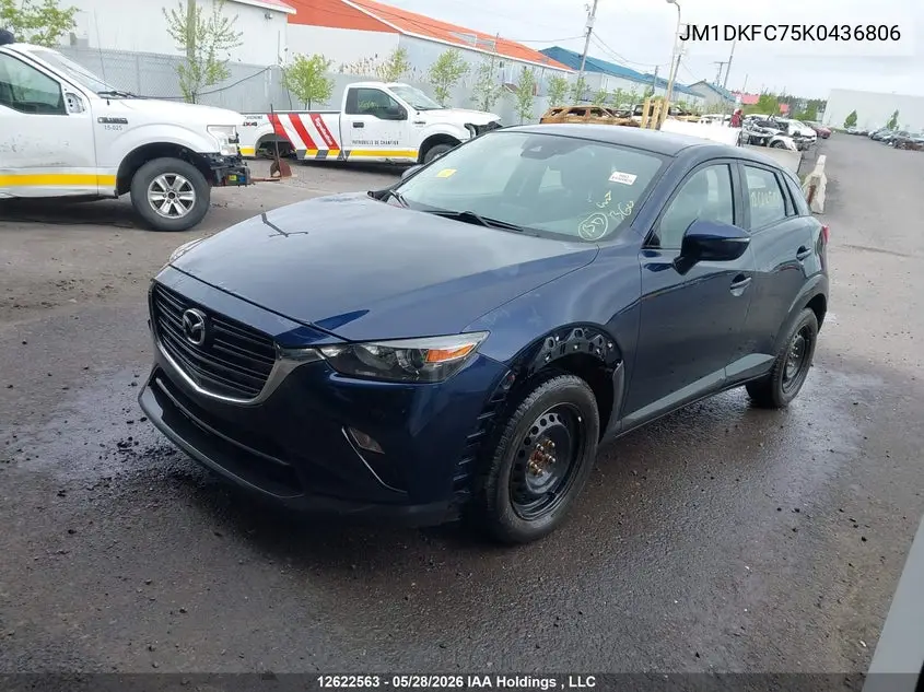 2019 Mazda Cx-3 Touring VIN: JM1DKFC75K0436806 Lot: 12622563