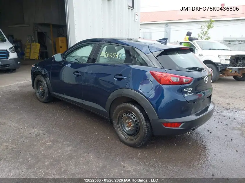 2019 Mazda Cx-3 Touring VIN: JM1DKFC75K0436806 Lot: 12622563