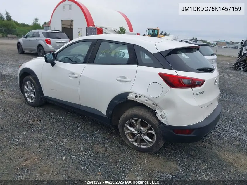 2019 Mazda Cx-3 Gs VIN: JM1DKDC76K1457159 Lot: 12643292