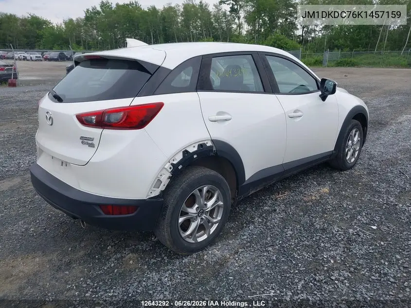 2019 Mazda Cx-3 Gs VIN: JM1DKDC76K1457159 Lot: 12643292