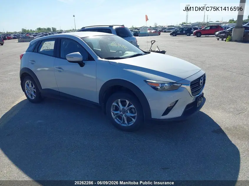 2019 Mazda Cx-3 Gs VIN: JM1DKFC75K1416596 Lot: 20262286