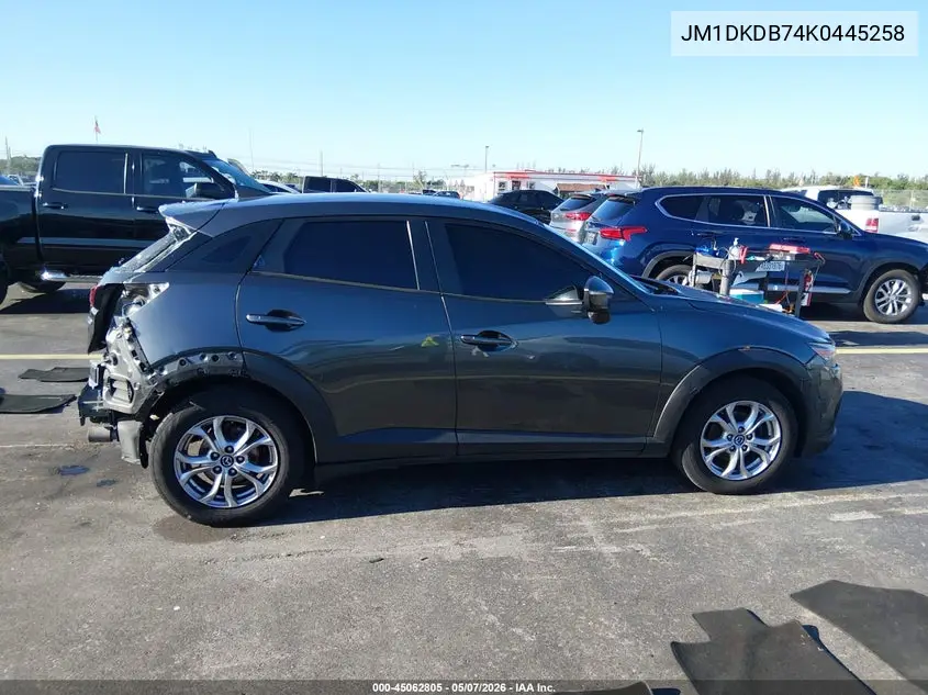 2019 Mazda Cx-3 Sport VIN: JM1DKDB74K0445258 Lot: 45062805