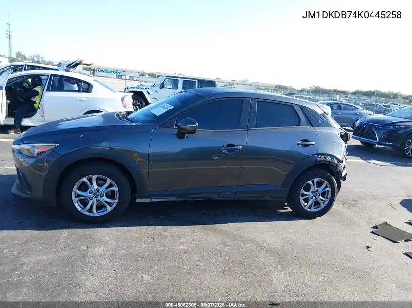 2019 Mazda Cx-3 Sport VIN: JM1DKDB74K0445258 Lot: 45062805