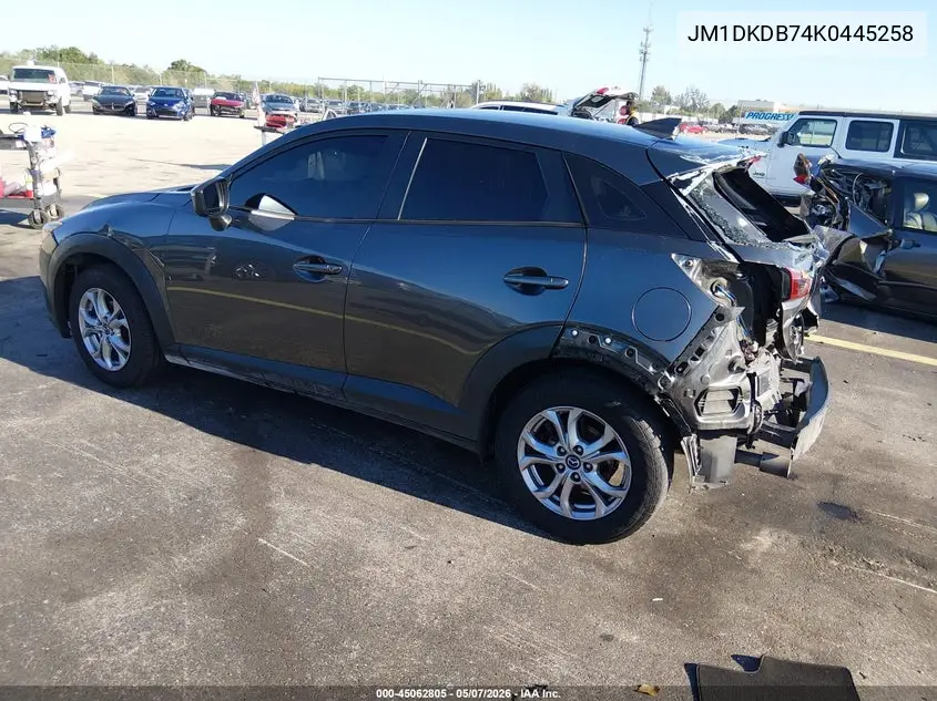 2019 Mazda Cx-3 Sport VIN: JM1DKDB74K0445258 Lot: 45062805