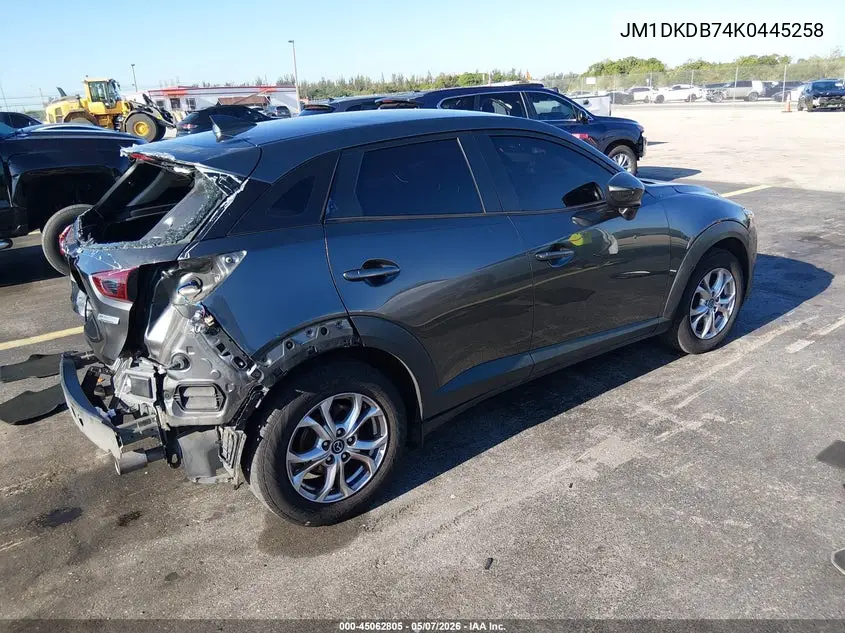 2019 Mazda Cx-3 Sport VIN: JM1DKDB74K0445258 Lot: 45062805