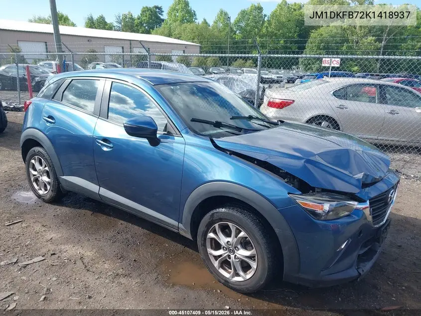 2019 Mazda Cx-3 Sport VIN: JM1DKFB72K1418937 Lot: 45107409