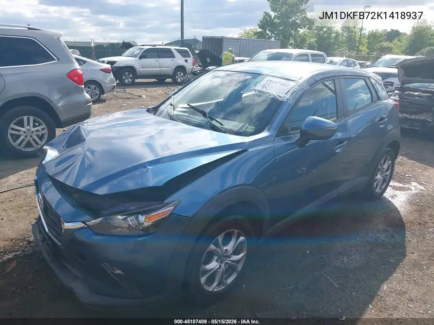 2019 Mazda Cx-3 Sport VIN: JM1DKFB72K1418937 Lot: 45107409
