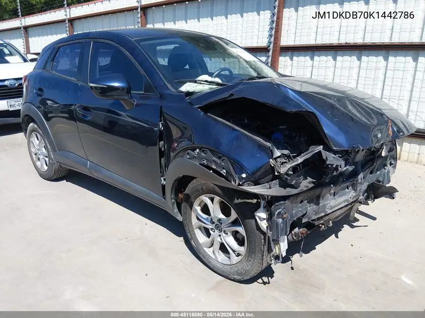 2019 Mazda Cx-3 Sport VIN: JM1DKDB70K1442786 Lot: 45118590