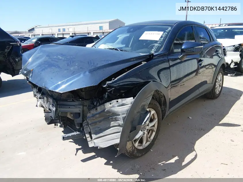 2019 Mazda Cx-3 Sport VIN: JM1DKDB70K1442786 Lot: 45118590