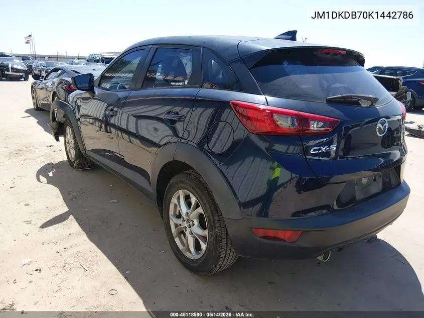 2019 Mazda Cx-3 Sport VIN: JM1DKDB70K1442786 Lot: 45118590