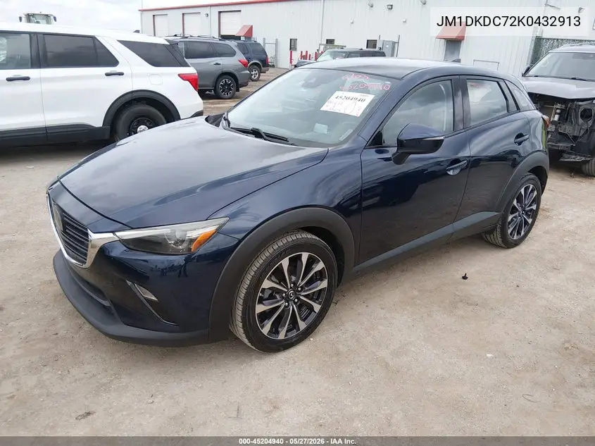2019 Mazda Cx-3 Touring VIN: JM1DKDC72K0432913 Lot: 45204940