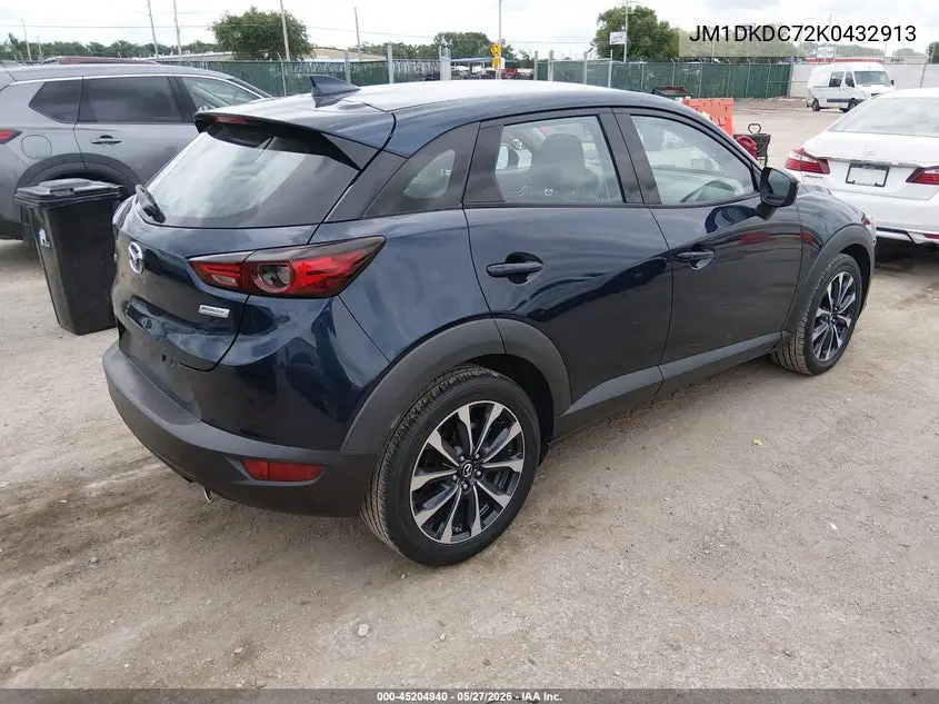 2019 Mazda Cx-3 Touring VIN: JM1DKDC72K0432913 Lot: 45204940