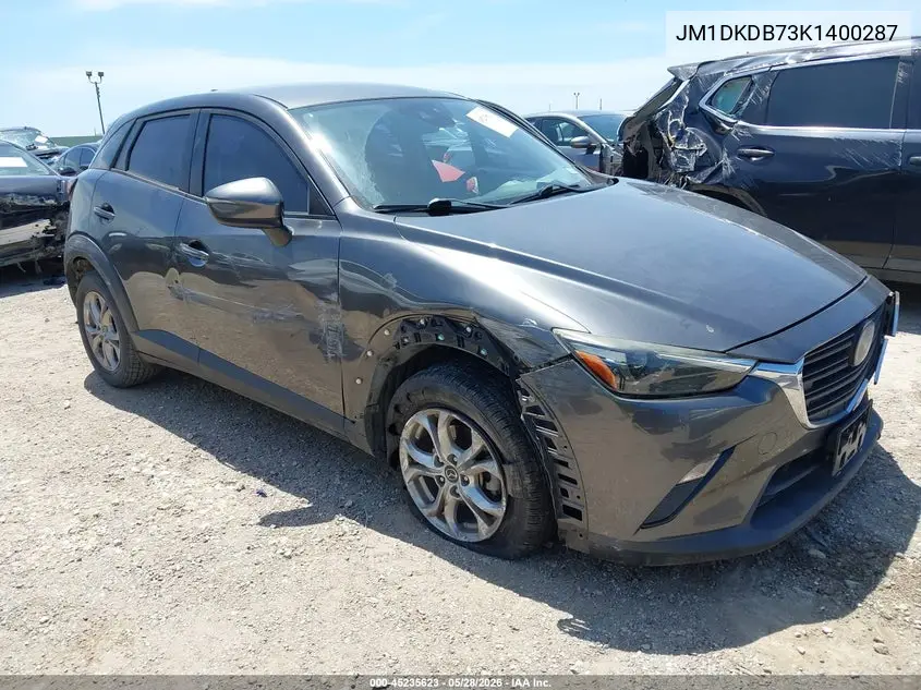 2019 Mazda Cx-3 Sport VIN: JM1DKDB73K1400287 Lot: 45235623