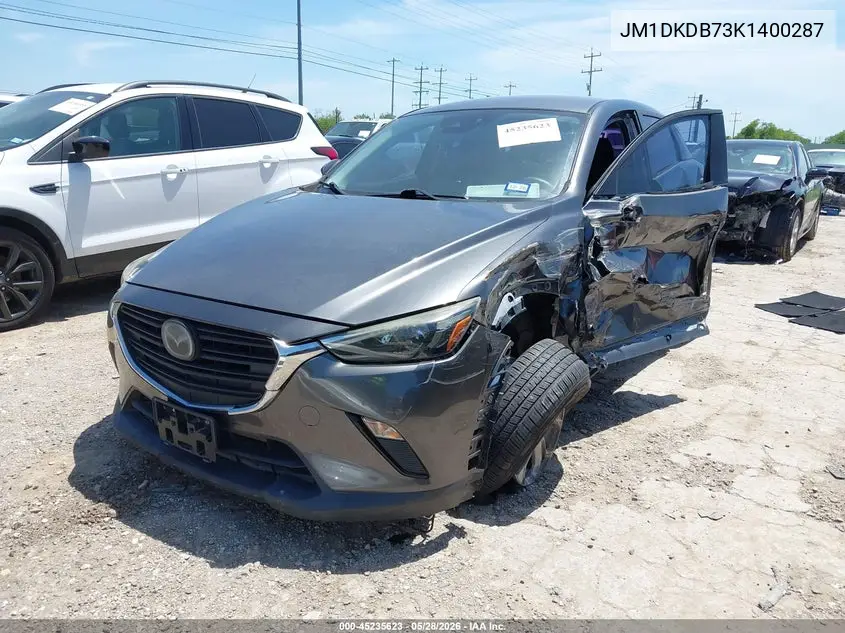 2019 Mazda Cx-3 Sport VIN: JM1DKDB73K1400287 Lot: 45235623
