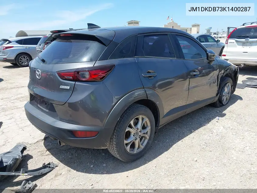 2019 Mazda Cx-3 Sport VIN: JM1DKDB73K1400287 Lot: 45235623