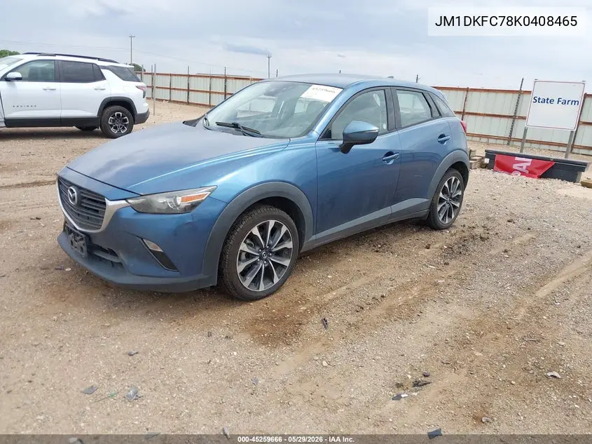 2019 Mazda Cx-3 Touring VIN: JM1DKFC78K0408465 Lot: 45259666