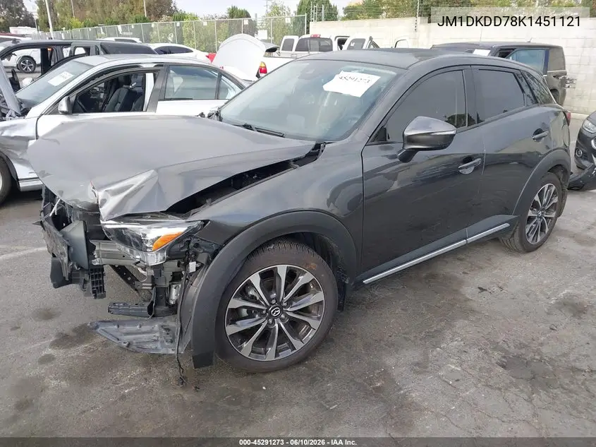 2019 Mazda Cx-3 Grand Touring VIN: JM1DKDD78K1451121 Lot: 45291273