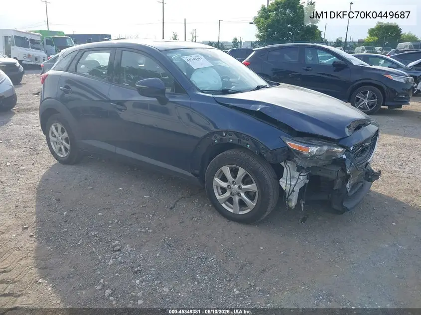 2019 Mazda Cx-3 Touring VIN: JM1DKFC70K0449687 Lot: 45349381