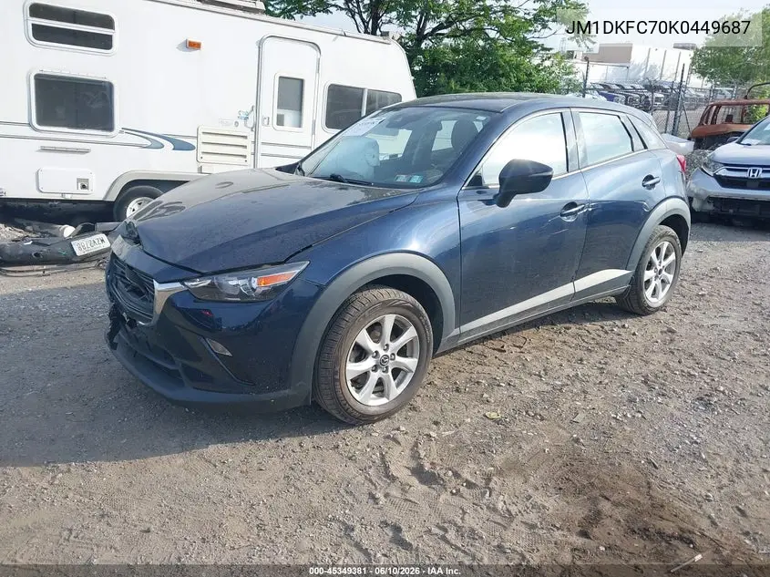 2019 Mazda Cx-3 Touring VIN: JM1DKFC70K0449687 Lot: 45349381